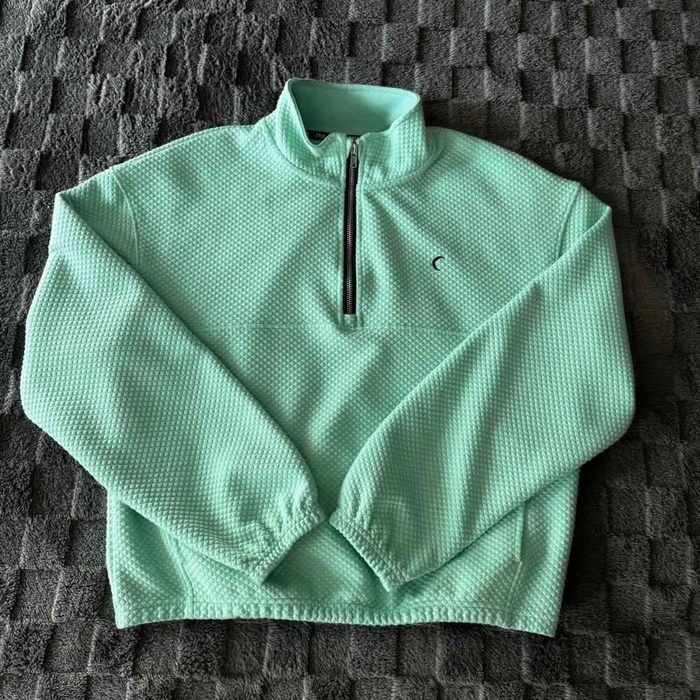 ZYIA Spearmint Honesty Quarter Zip, S - Picture 2 of 6